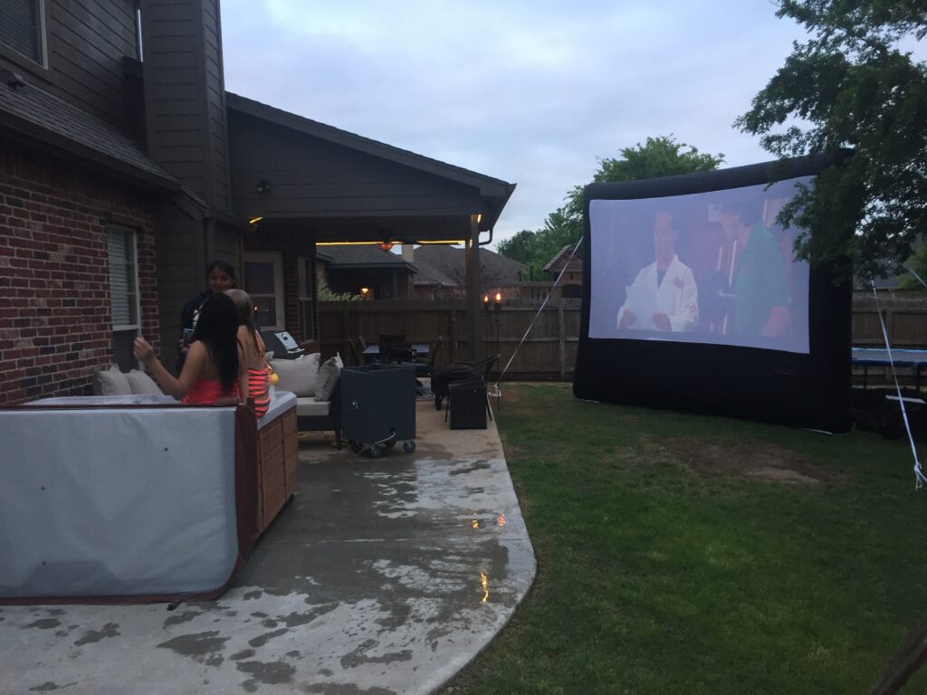 Inflatable Movie Screen rental bounce house tulsa