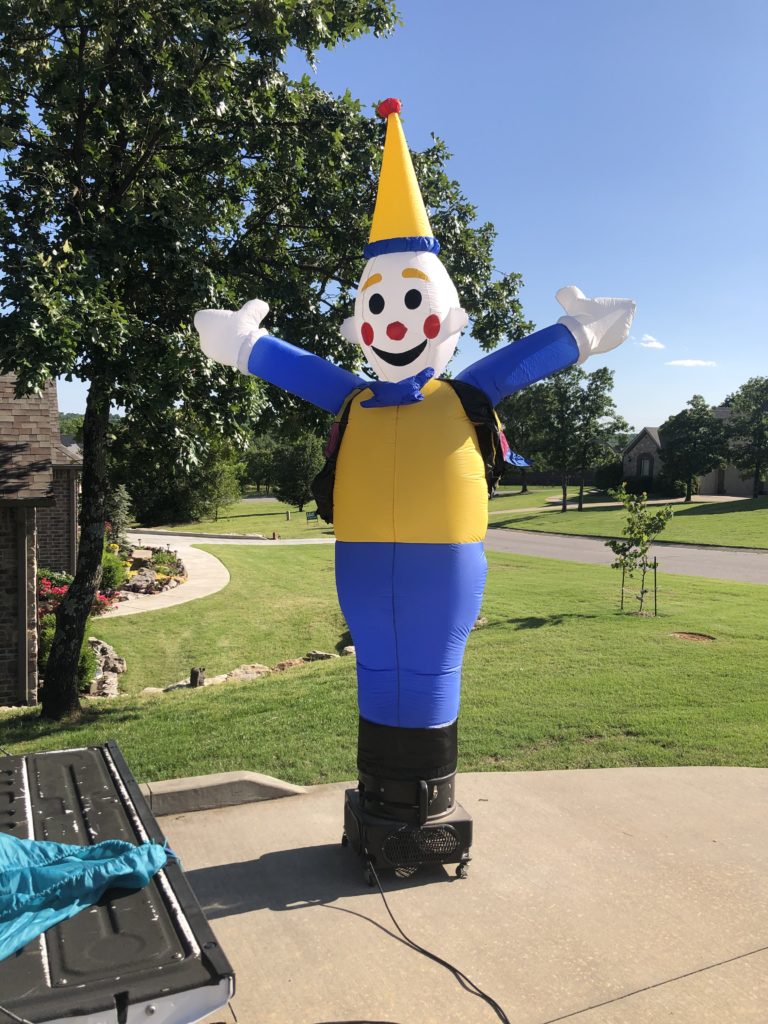 Clown Sky Dancer Rental Tulsa Bounce Pro Inflatables
